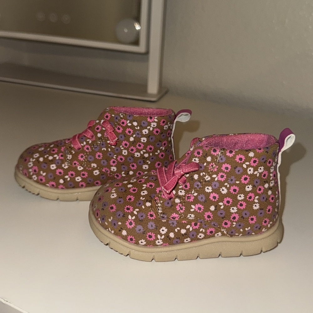 Carter's Brown Floral Kids Boots